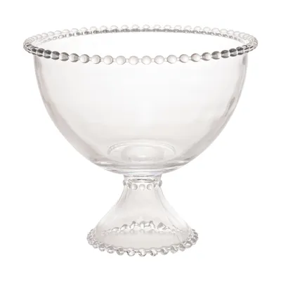 Pearl Collection Crystal Stemmed Salad Bowl 21x19 cm