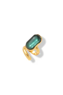Classicharms-Vintage Inspired Emerald Green Cocktail Ring