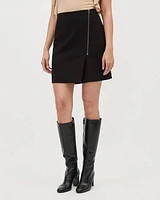 Black A-Line Mini Skirt