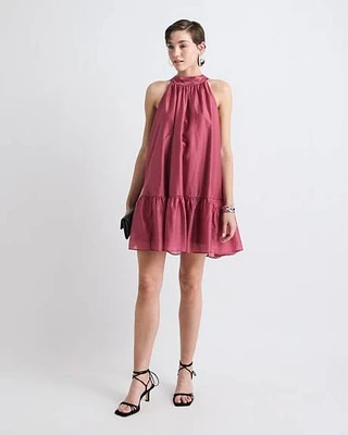 Sleeveless Halter-Neck Straight Cocktail Dress