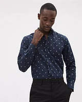 Regular-Fit Dress Shirt with Embroideries