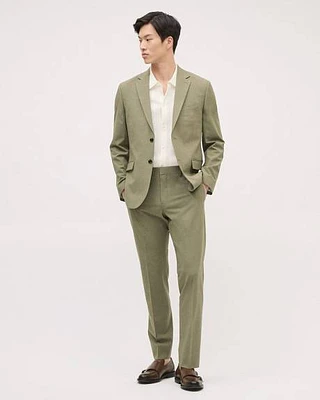 Tailored-Fit Khaki Suit Blazer