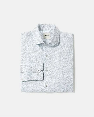 Slim-Fit Dress Shirt with Floral Pattern