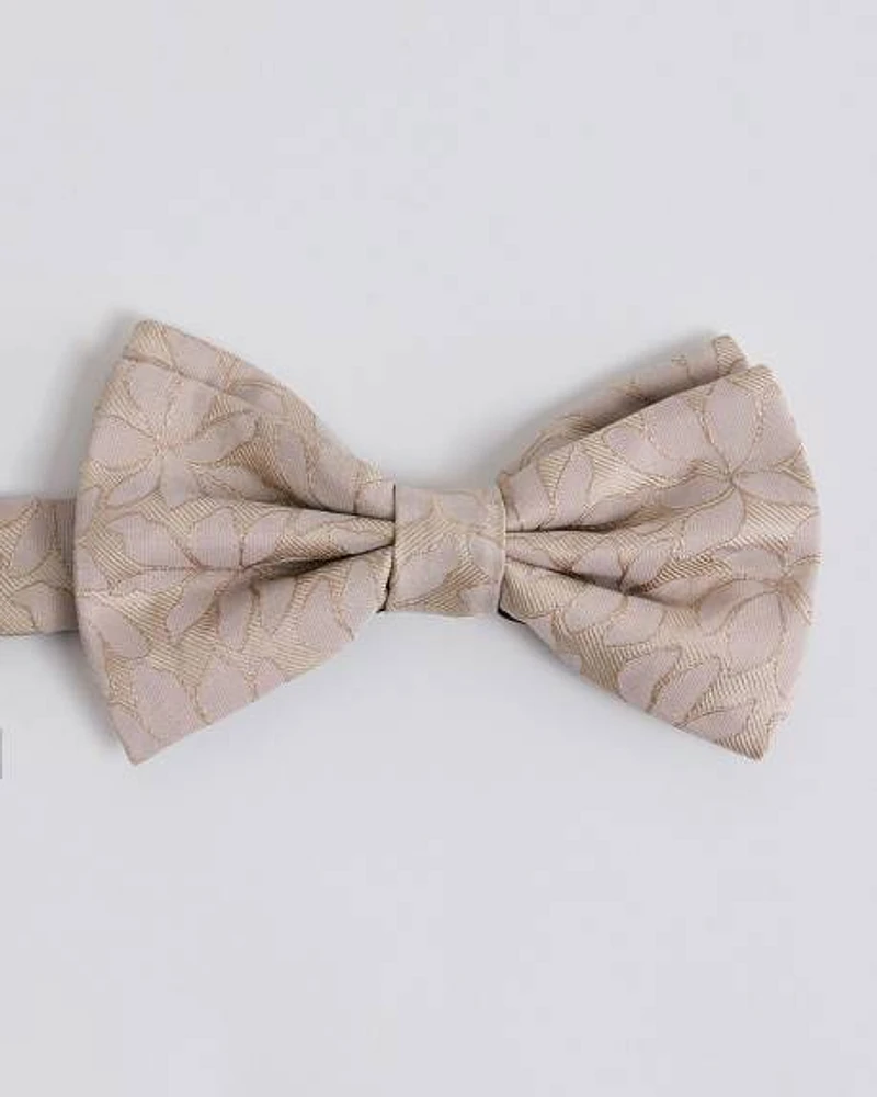 Noeud Papillon à Motif Floral Ton sur