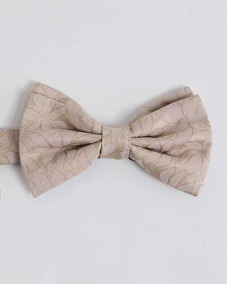 Noeud Papillon à Motif Floral Ton sur