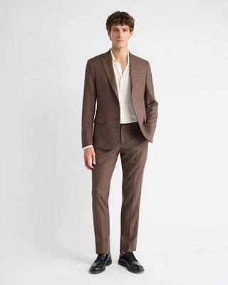 Slim-Fit Brown Suit Pant