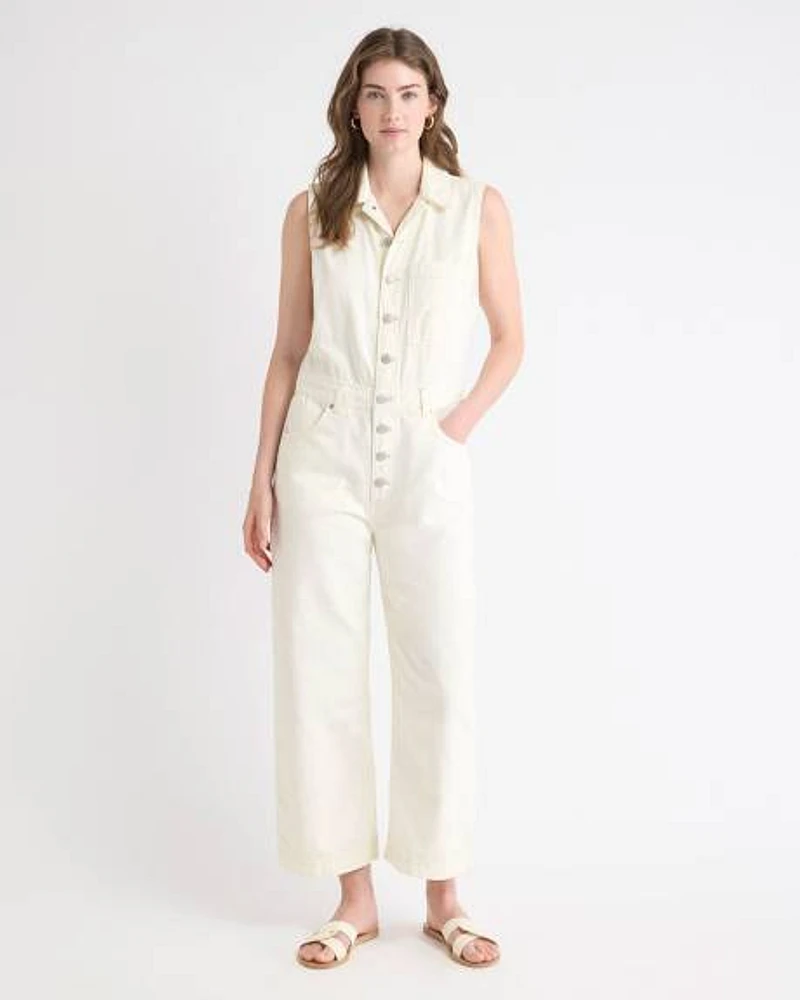 Sleeveless Denim Jumpsuit