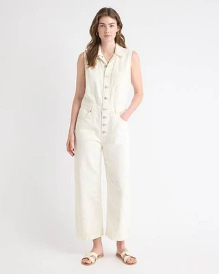 Sleeveless Denim Jumpsuit