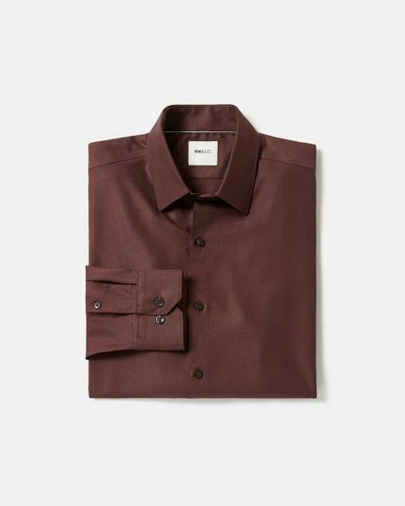 Slim-Fit Knit-Like Dress Shirt