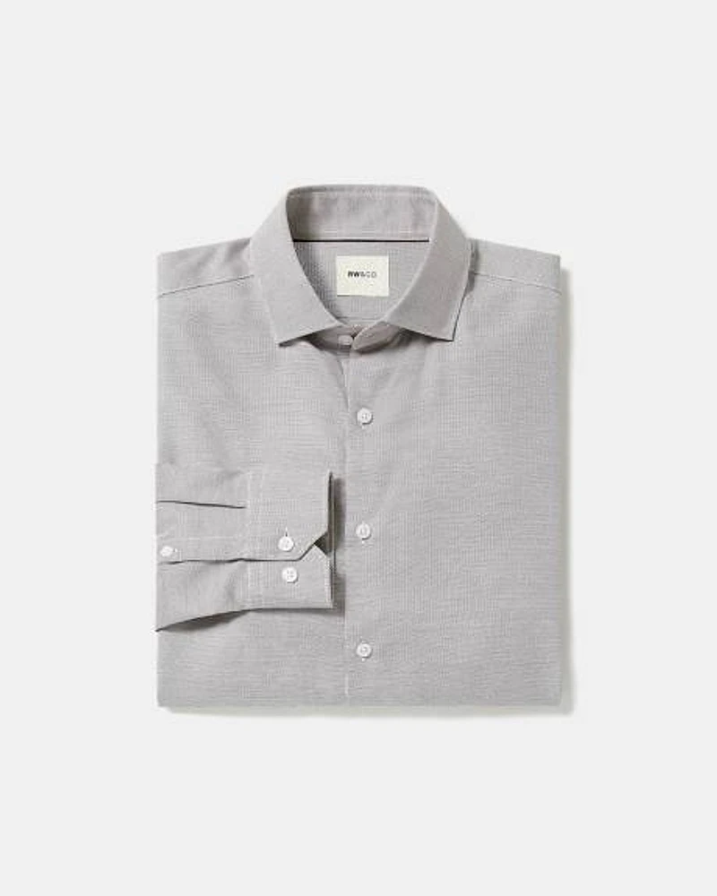 Tailored-Fit Two-Tone Dobby Dress Shirt