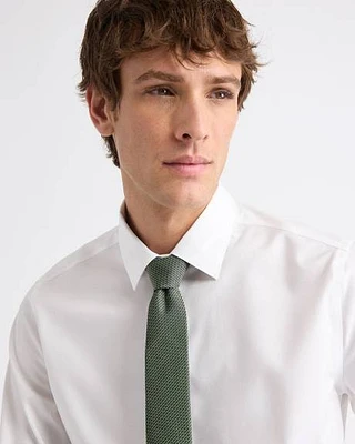 Green Skinny Tie with Micro Pattern