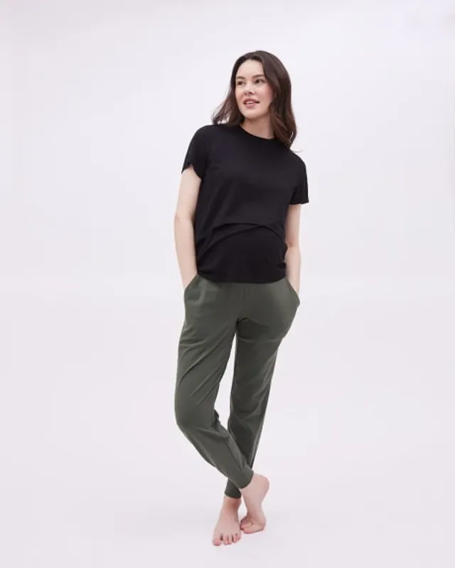 RW&CO. - Over-The-Belly Soft Touch Jogger Thyme Maternity