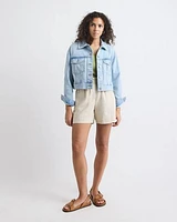 Veste Courte Ample en Denim
