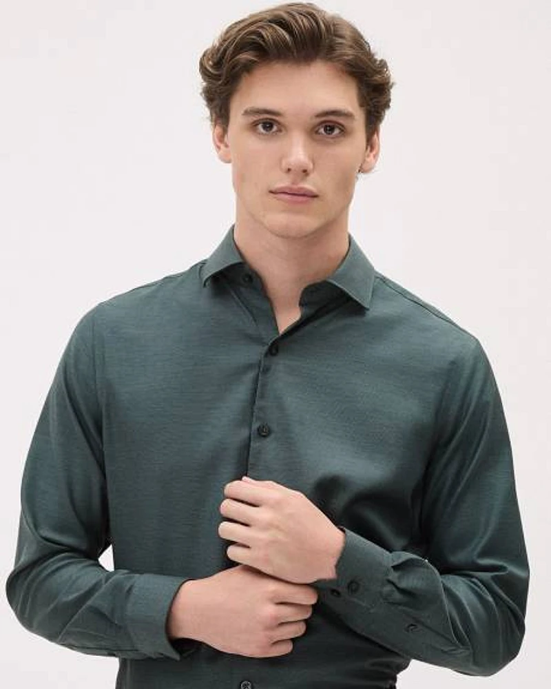 Regular-Fit Two-Tone Dobby Dress Shirt