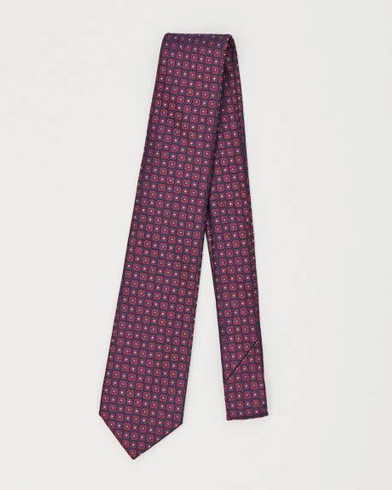 Regular Tie with Geometric Pattern