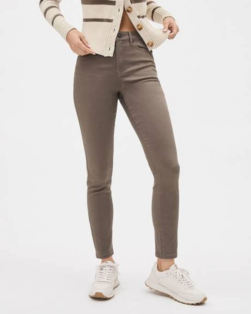 Solid High-Rise Natalie Ankle Jegging