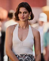 Camisole en Mailles de Fantaisie à Col Licou