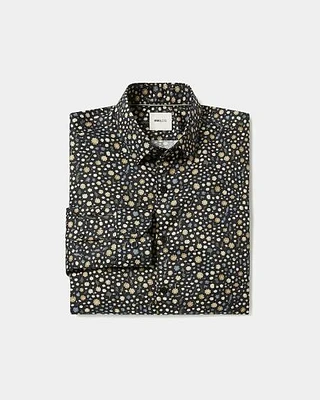 Slim-Fit Dress Shirt with Floral Pattern