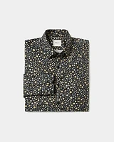 Slim-Fit Dress Shirt with Floral Pattern