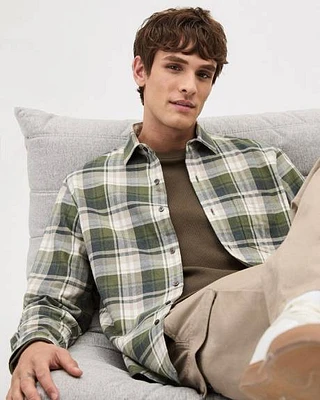 Regular-Fit Plaid Flannel Shirt