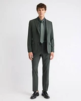 Slim-Fit Dark Green Suit Pant