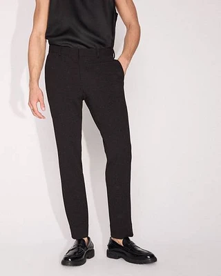 Slim-Fit Black Suit Pant with Metallic Fibres