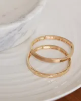 Golden Elastic Bracelets, Set of 2