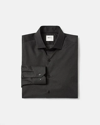 Tailored-Fit Dress Shirt with Geometric Pattern