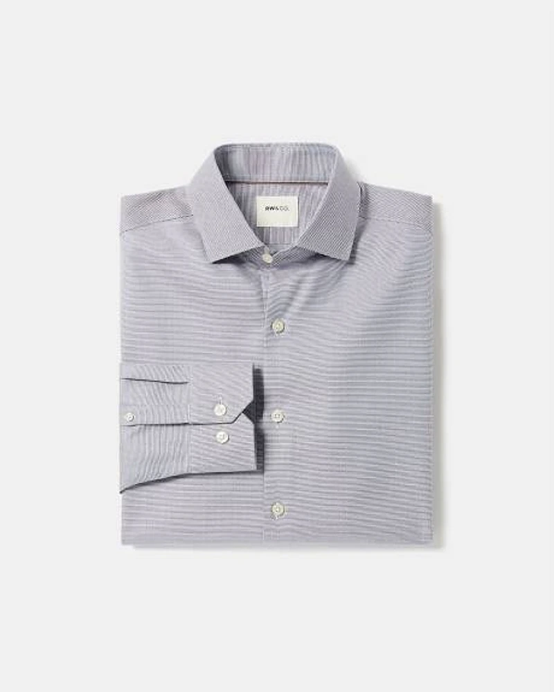 Slim-Fit Two-Tone Dobby Dress Shirt