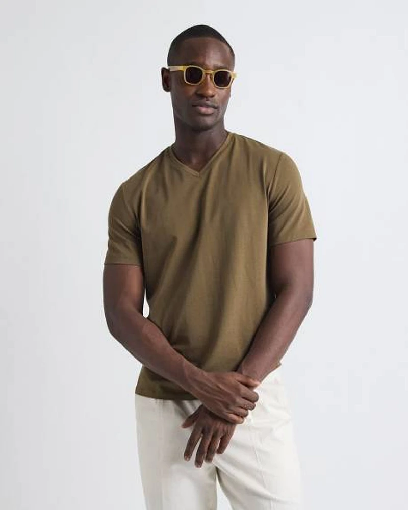 Solid Supima (R) Cotton V-Neck T-Shirt