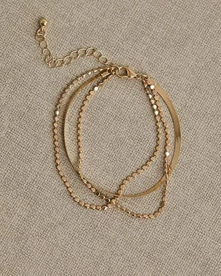 Three-Chain Golden Bracelet