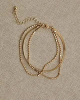 Three-Chain Golden Bracelet