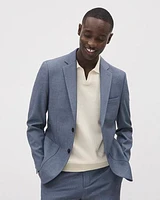 Slim-Fit Knit-Like Suit Blazer