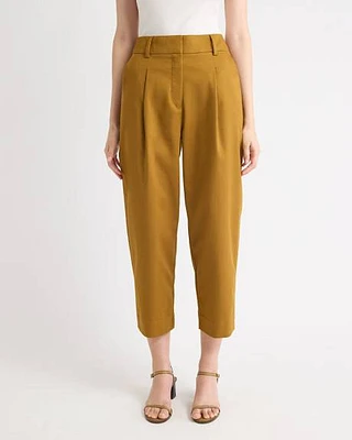 Twill High-Rise Barrel Pant