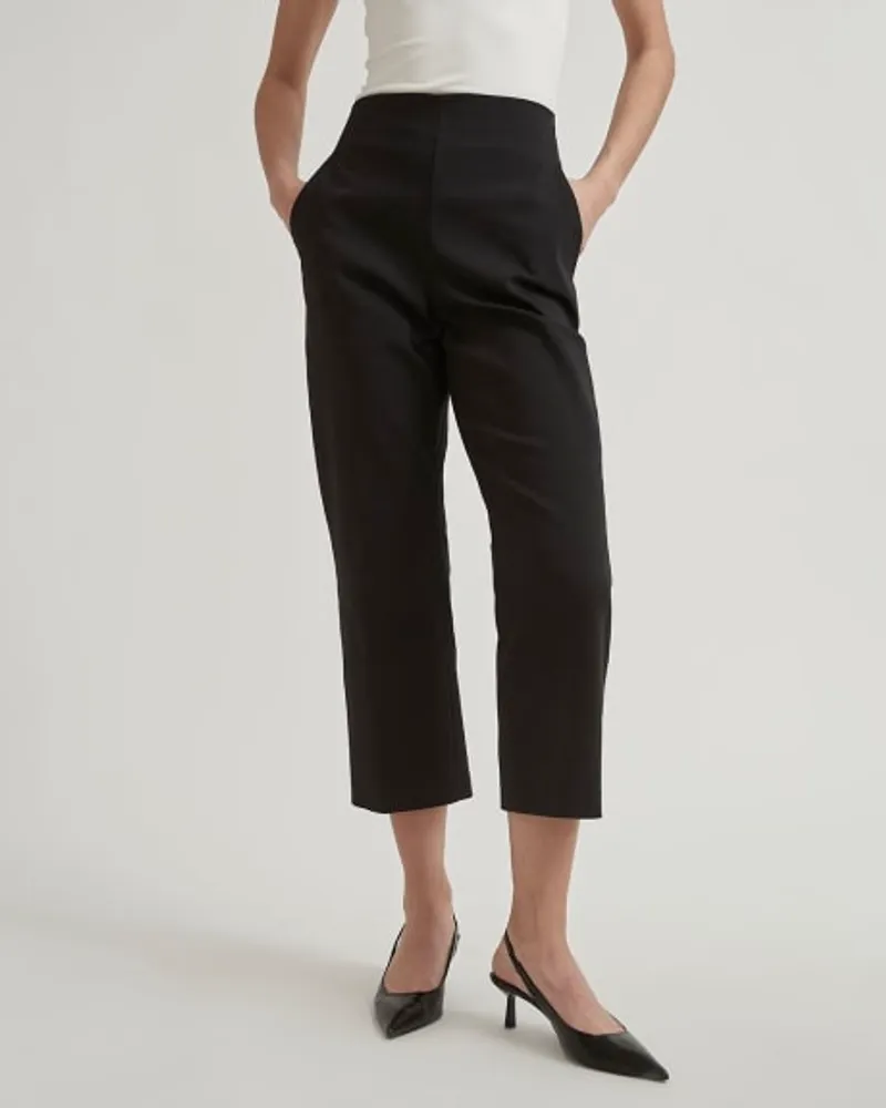 High-Rise Straight-Leg Crop Pant