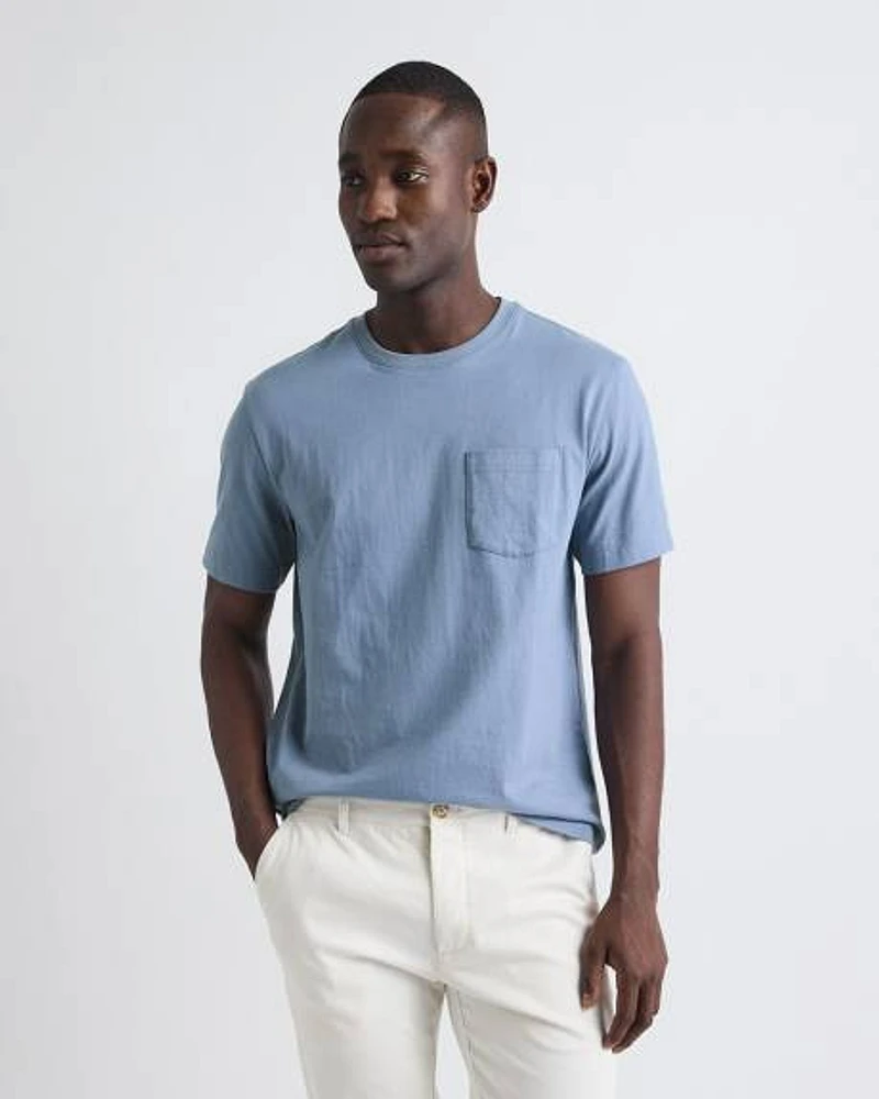 Short-Sleeve Crew-Neck Tee with Pocket
