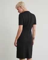 Short-Sleeve Dress with Wrap Skirt