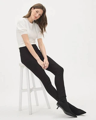 Black High-Rise Ankle City Legging Pant