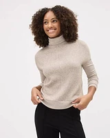 Long-Sleeve Turtle-Neck Brushed-Knit Top