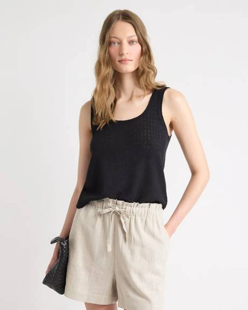 Camisole Ample en Tricot Crocheté