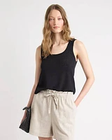 Camisole Ample en Tricot Crocheté