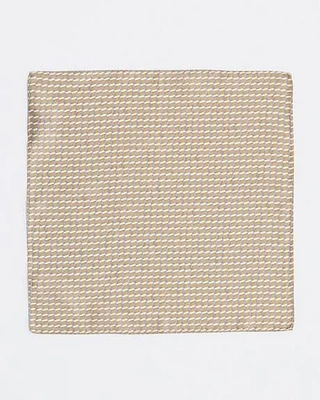 Mouchoir Beige et Gris à Motif Géométrique