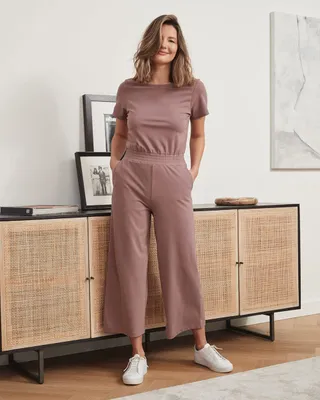 Wide-Leg Jumpsuit with Open Back