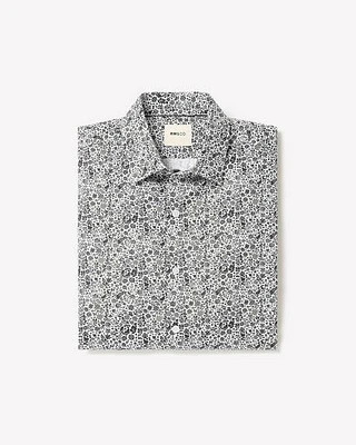 Slim-Fit Dress Shirt with Floral Pattern