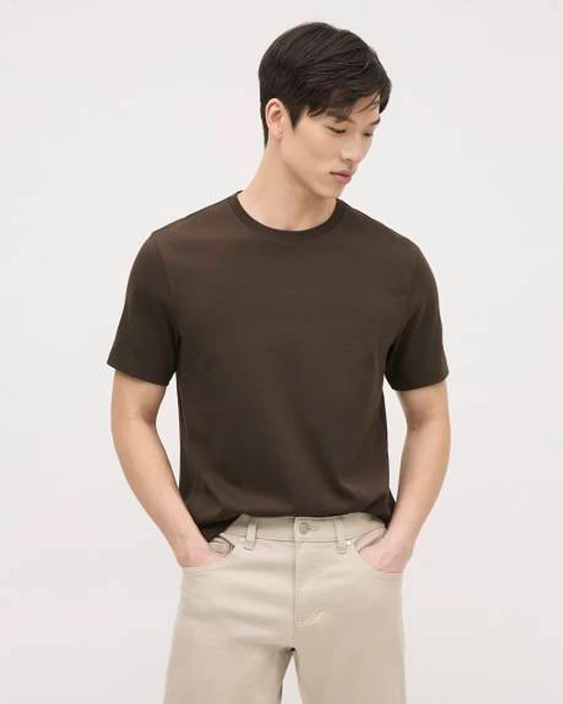 Solid Short-Sleeve Crew-Neck Tee