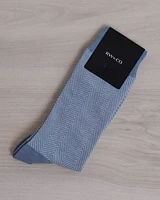 Blue Herringbone Socks