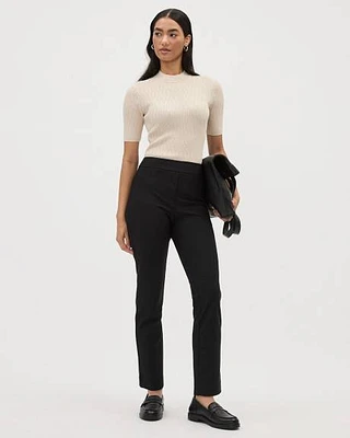 Black High-Rise Legging Pant with Welt Pockets