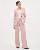 Pink Wide-Leg High-Rise Pant