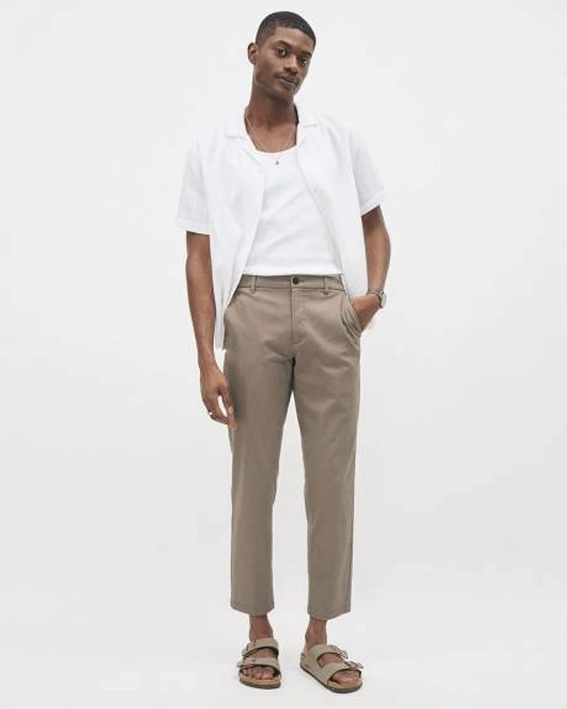 Slim-Fit Cropped Chino Pant