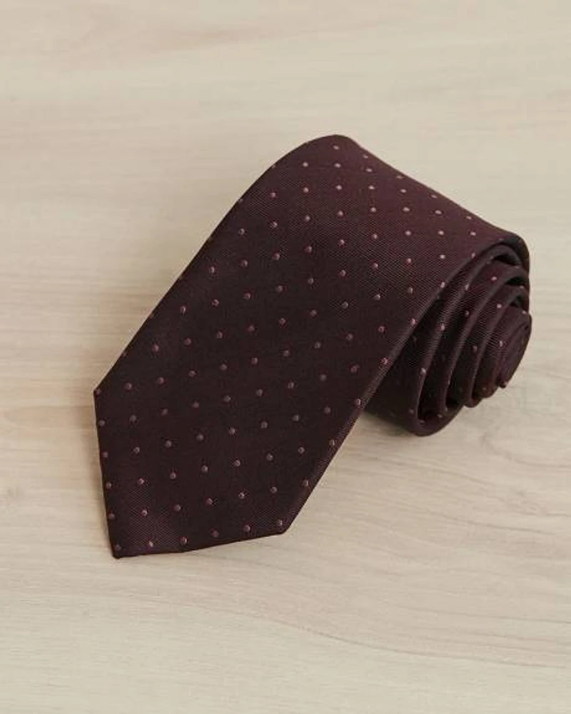 Regular Tie with Pink Dots